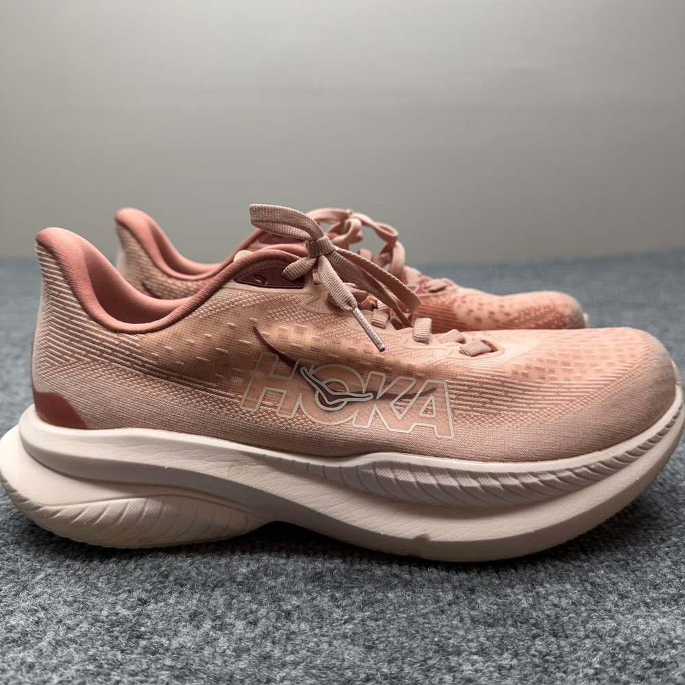 Hoka Mach 6 Wide Women 9D Rose Quartz Sunset Running Shoes 1147834 RSLT